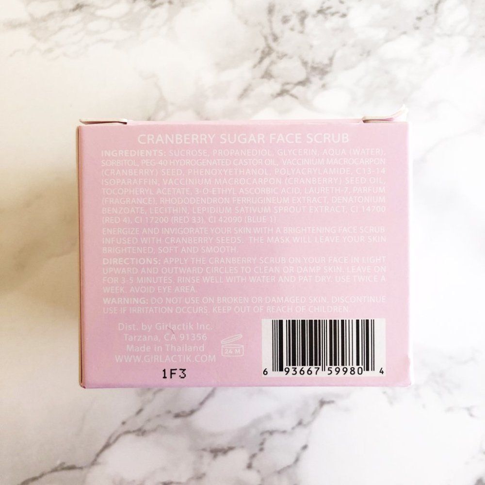NIB Girlactik Cranberry Sugar Face Scrub - Picture 4 of 6